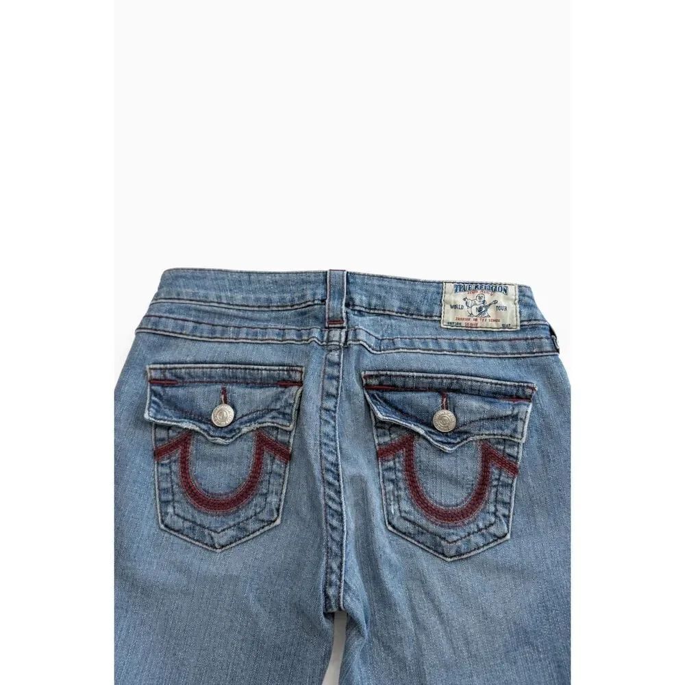 True Religion Red Stitch Skinny Denim Jeans Size 28